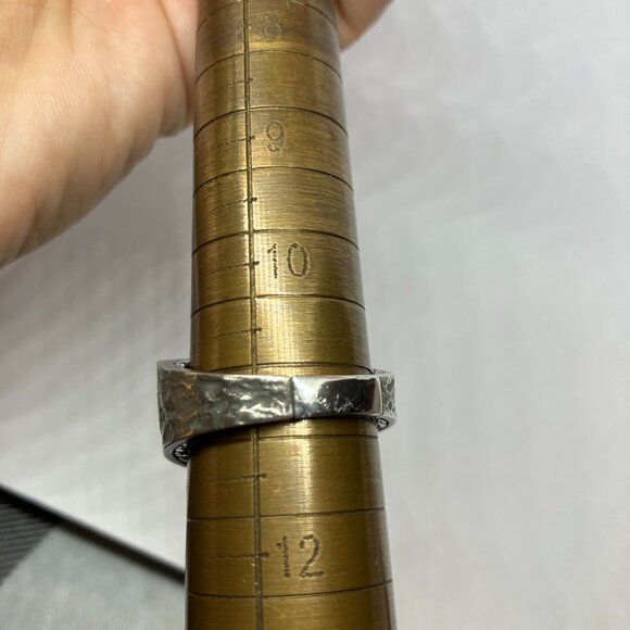 JOHN HARDY Reticulated Tiga Signet Ring 18K Yellow Gold Sterling Silver Size 11 - Picture 2 of 12